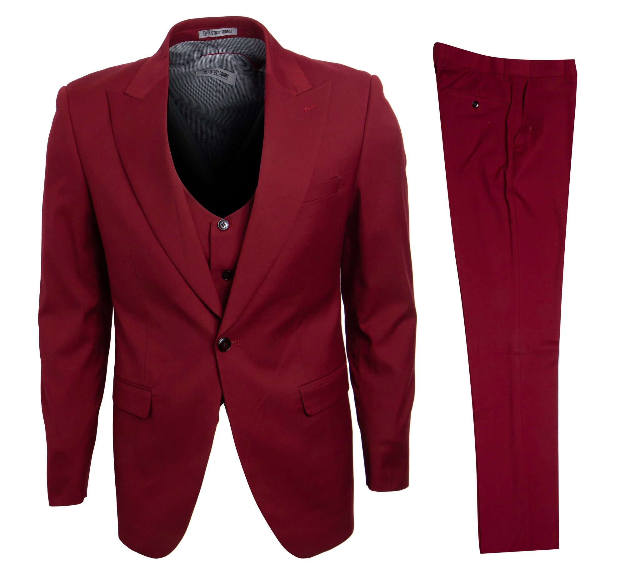 Men's Cherry Red Stacy Adams Suit