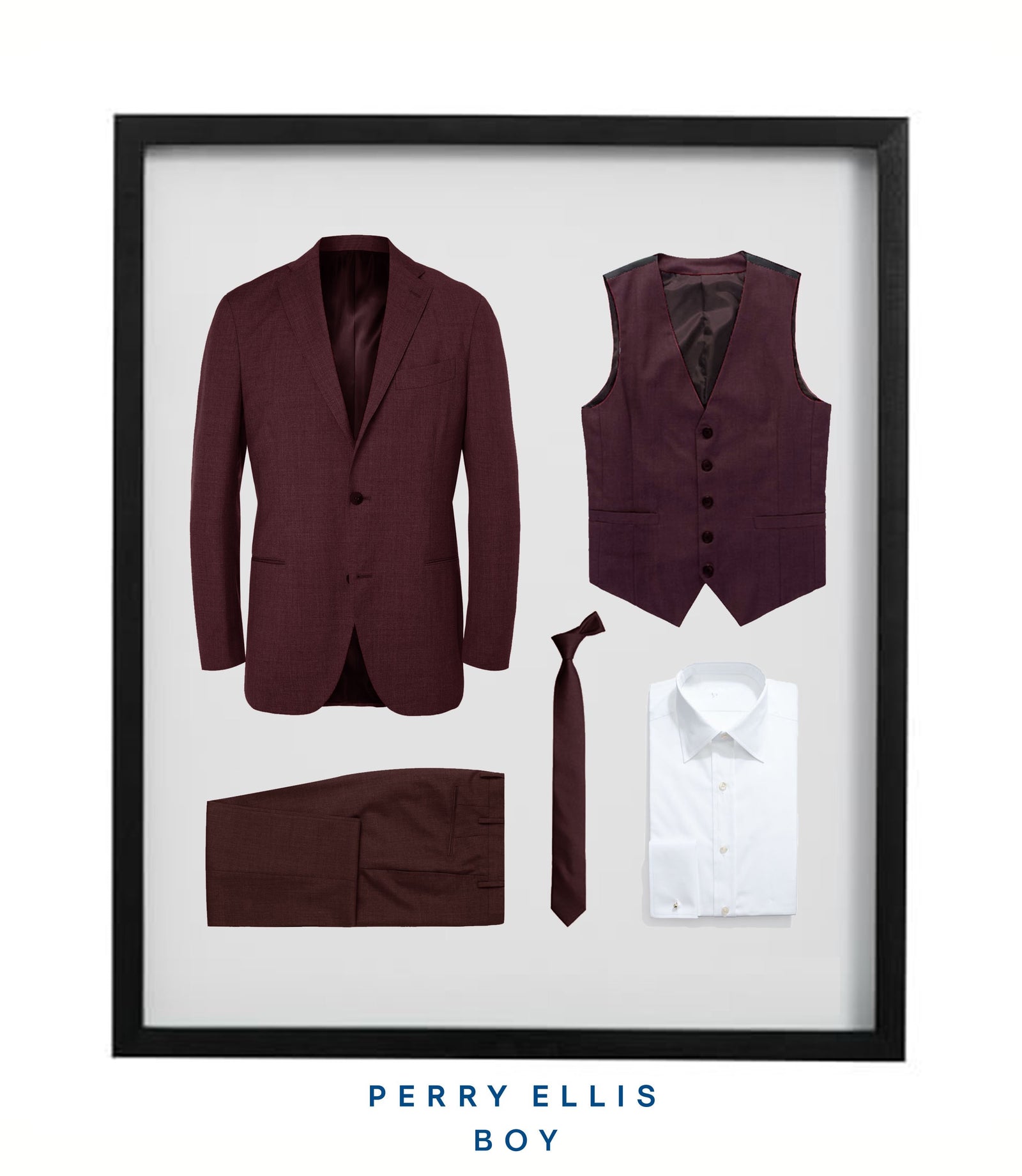 Boys Burgundy Suit