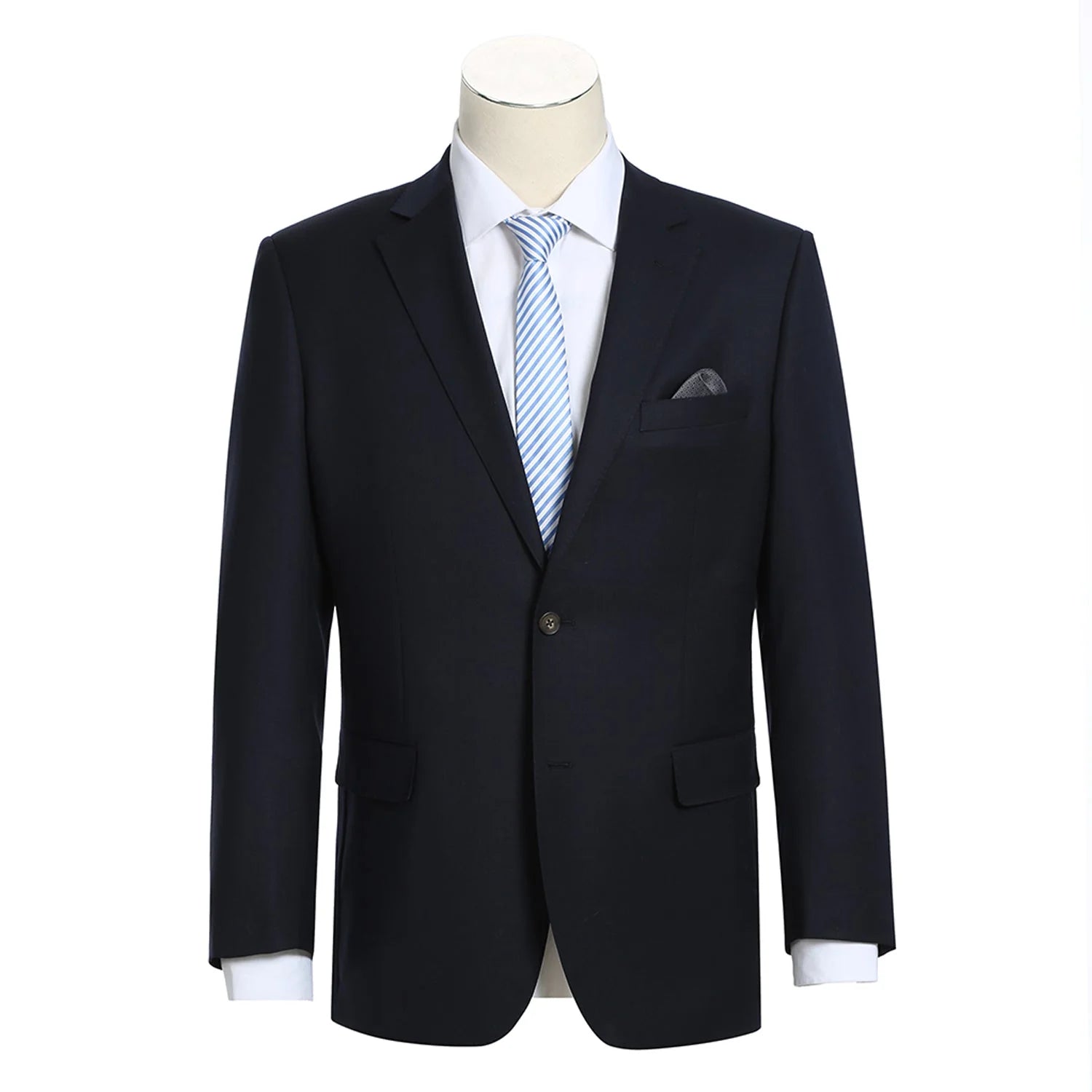 Men's Notch Lapels Black Solid Blazer