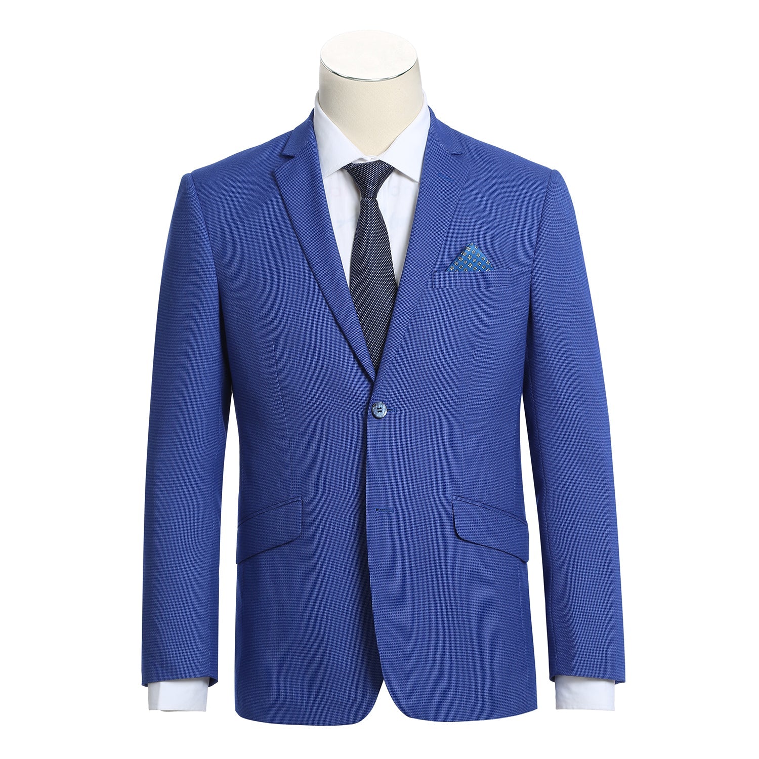 Men's Blue Purple Slim Fit Blazer