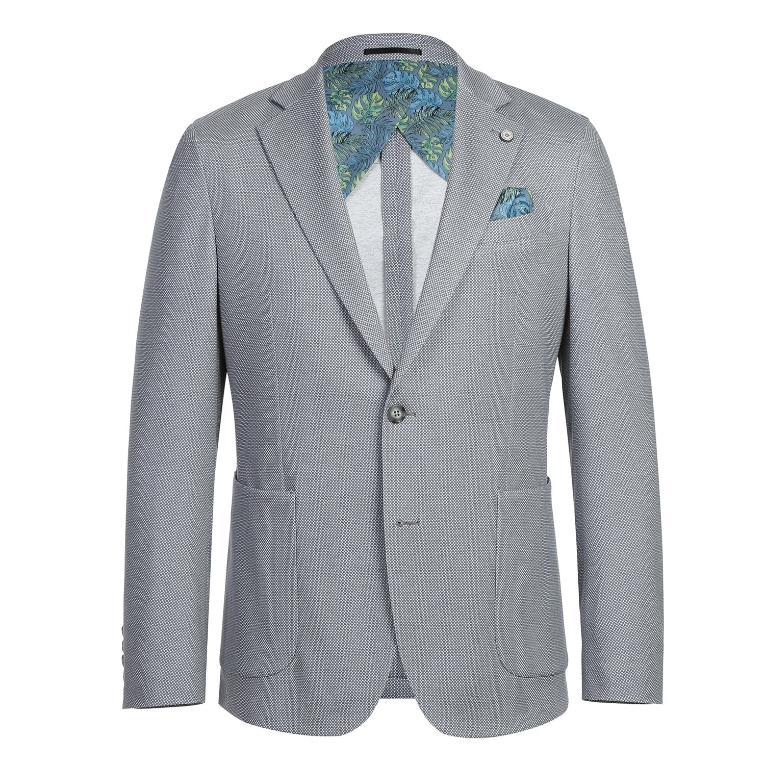 Men's Gray Half Canvas Blazer