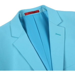 Men's Green 2-Piece Single Breasted Notch Lapel Slim Suit