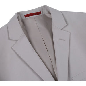 Men's Beige 2-Piece Single Breasted Notch Lapel Slim Suit