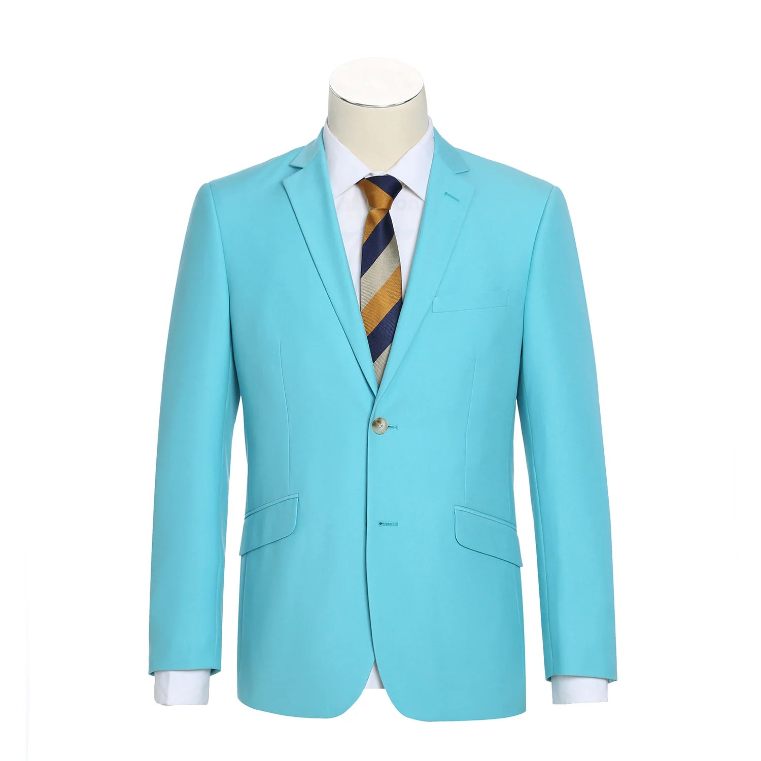 Men's Green 2-Piece Single Breasted Notch Lapel Slim Suit