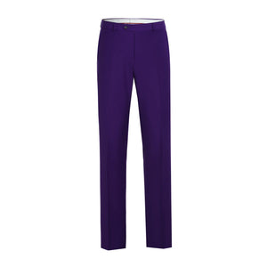 Men's Purple 2-Piece Single Breasted Notch Lapel Slim Suit