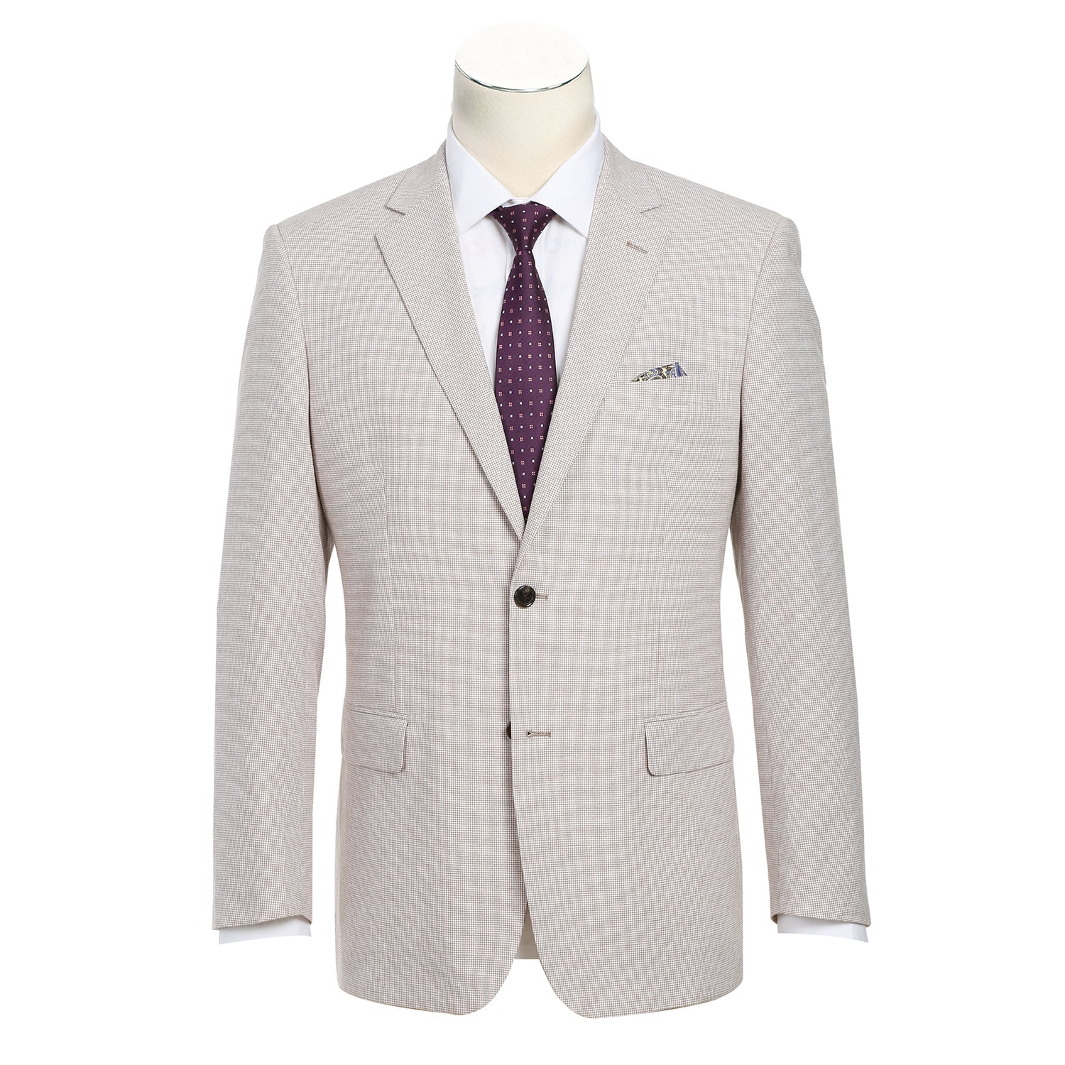 Men's Neutrals Classic Fit Blazer Summer Linen/Cotton Sport Coat