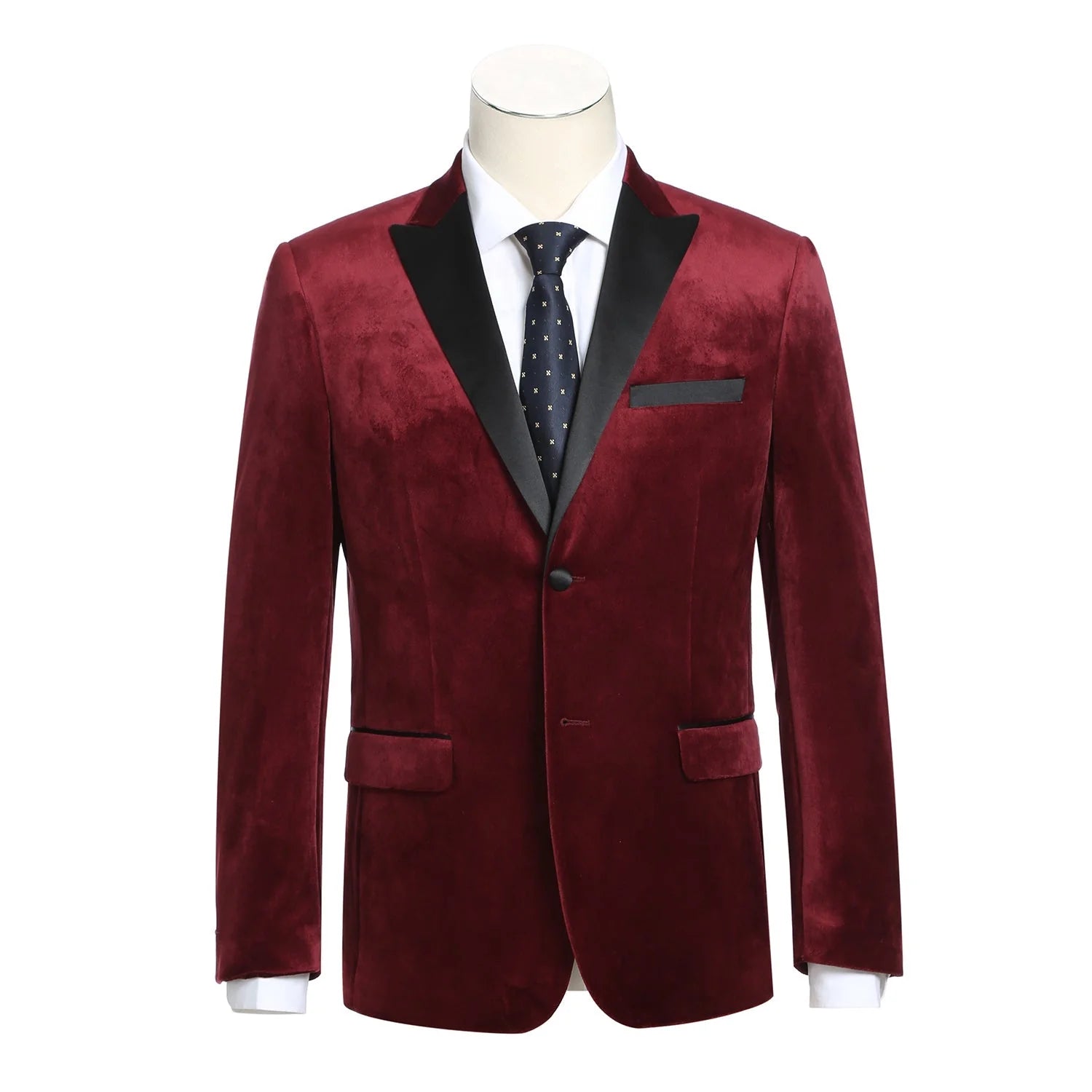Men's Slim Fit Stretch Red Tuxedo Blazer
