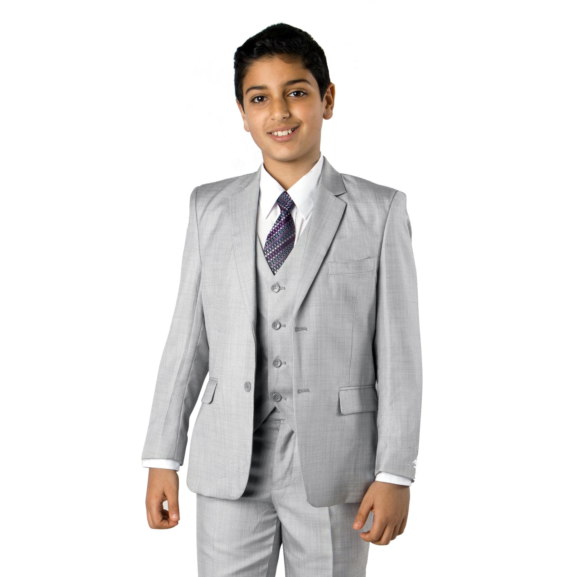 Boys Grey Formal Classic Fit Suit