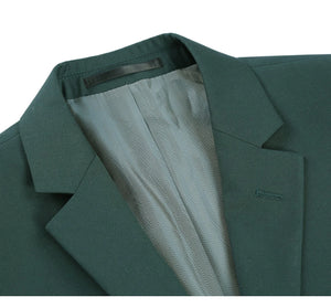 Men's Green 2-Piece Single Breasted Notch Lapel Suit