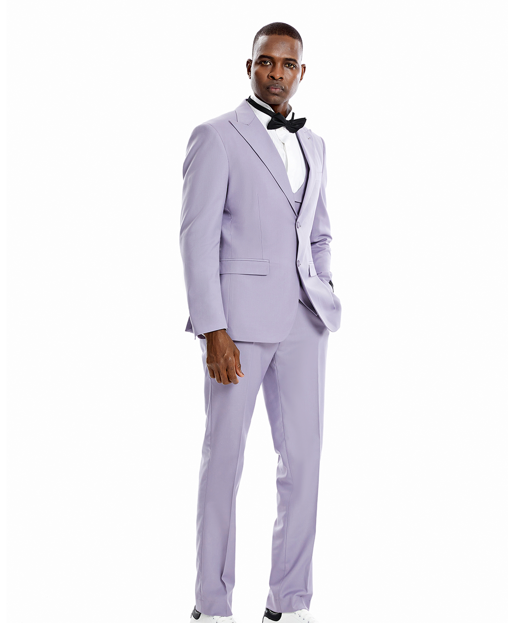 Men's Lavender Peak Lapel Skinny Fit Suit