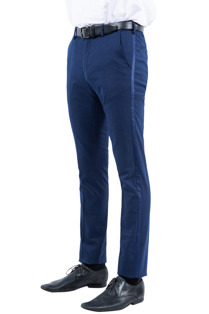 Mens Navy Zegarie Tuxedo Dress Pants