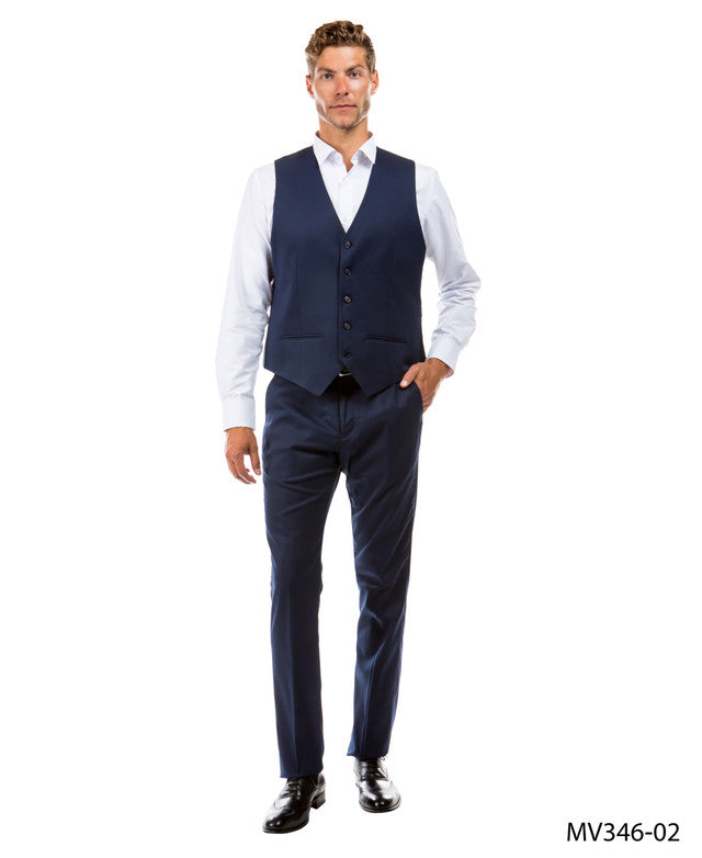 Mens Navy Zegarie Suit Separates Solid Men's Vest