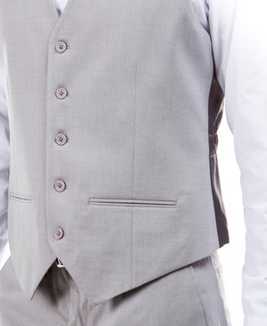 Mens Light Grey Zegarie Suit Separates Solid Vest