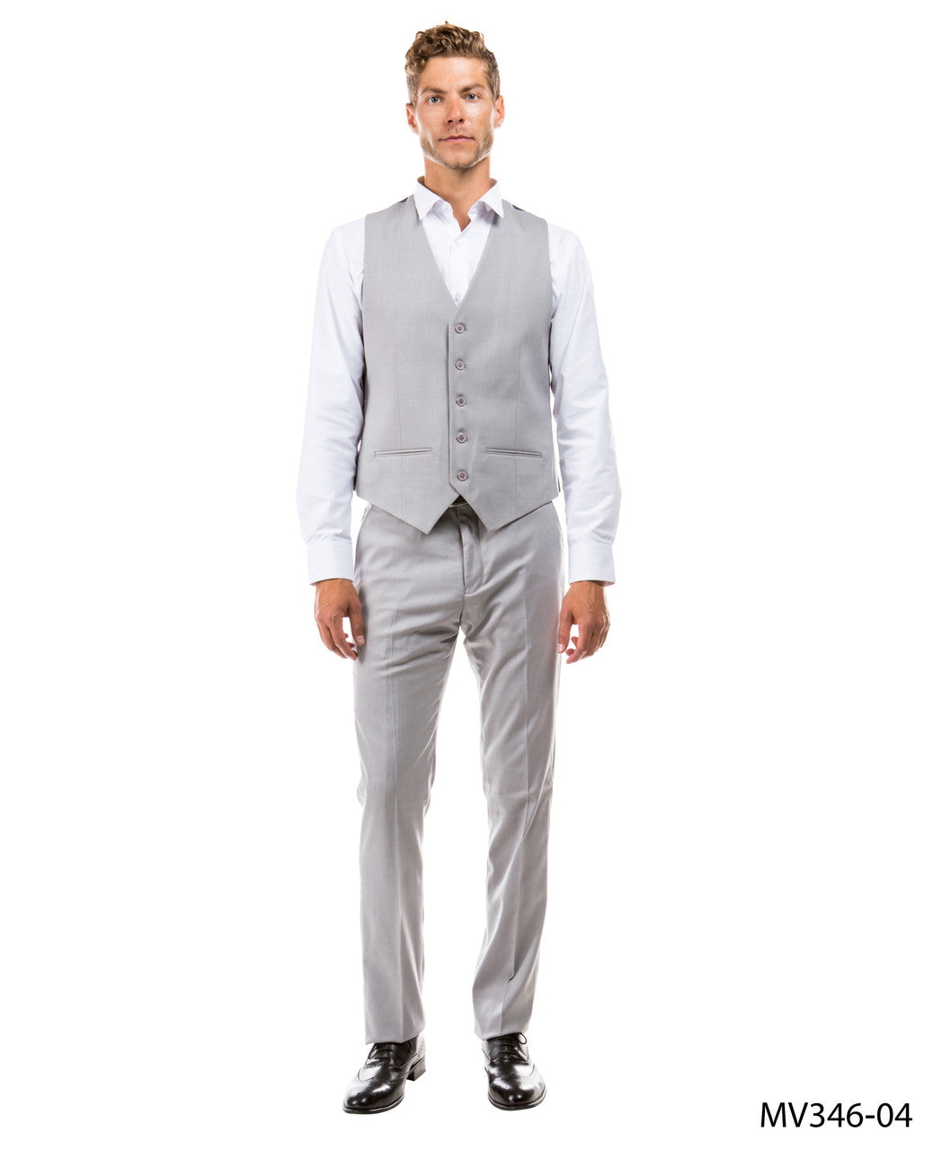 Mens Light Grey Zegarie Suit Separates Solid Vest