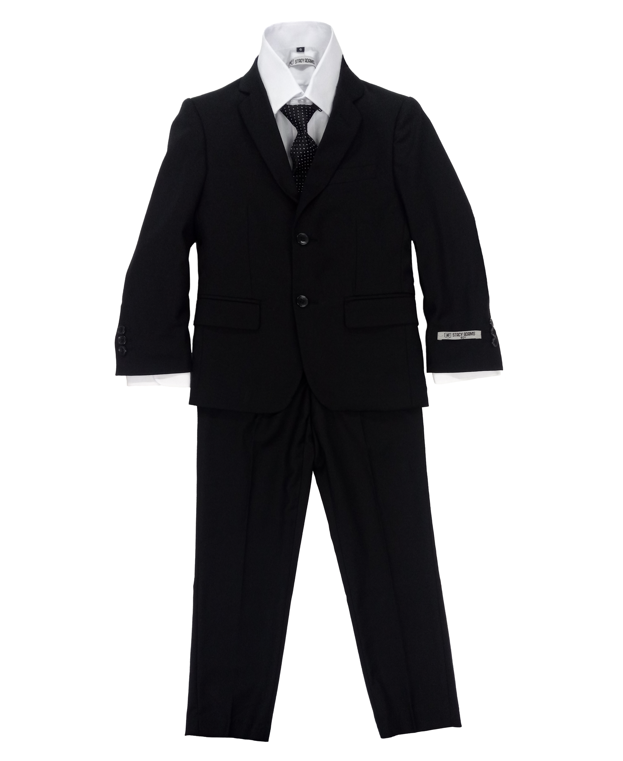 Boys Stacy Adams Black 5 pc Suits