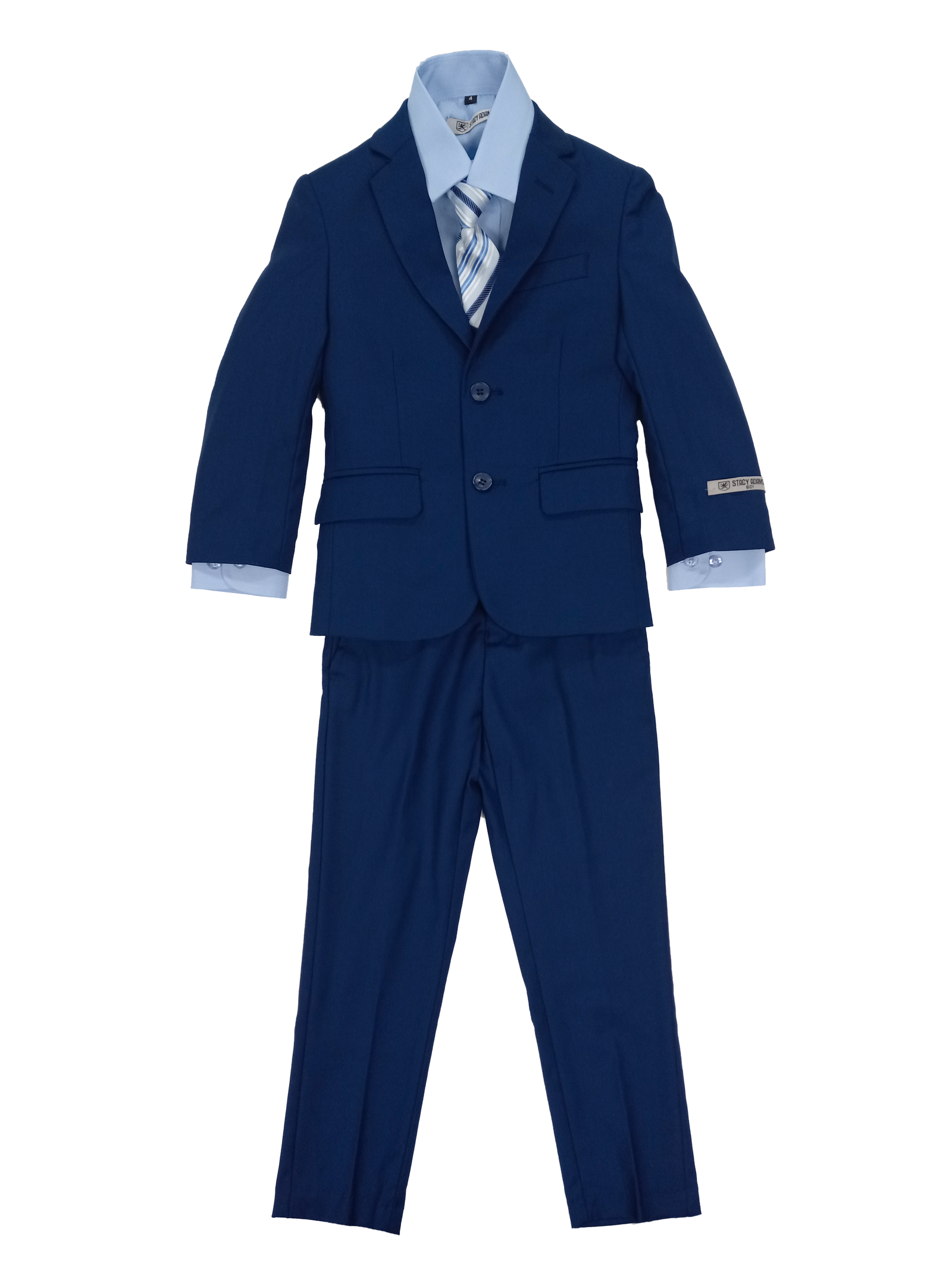 Boys Stacy Adams Indigo 5 pc Suits