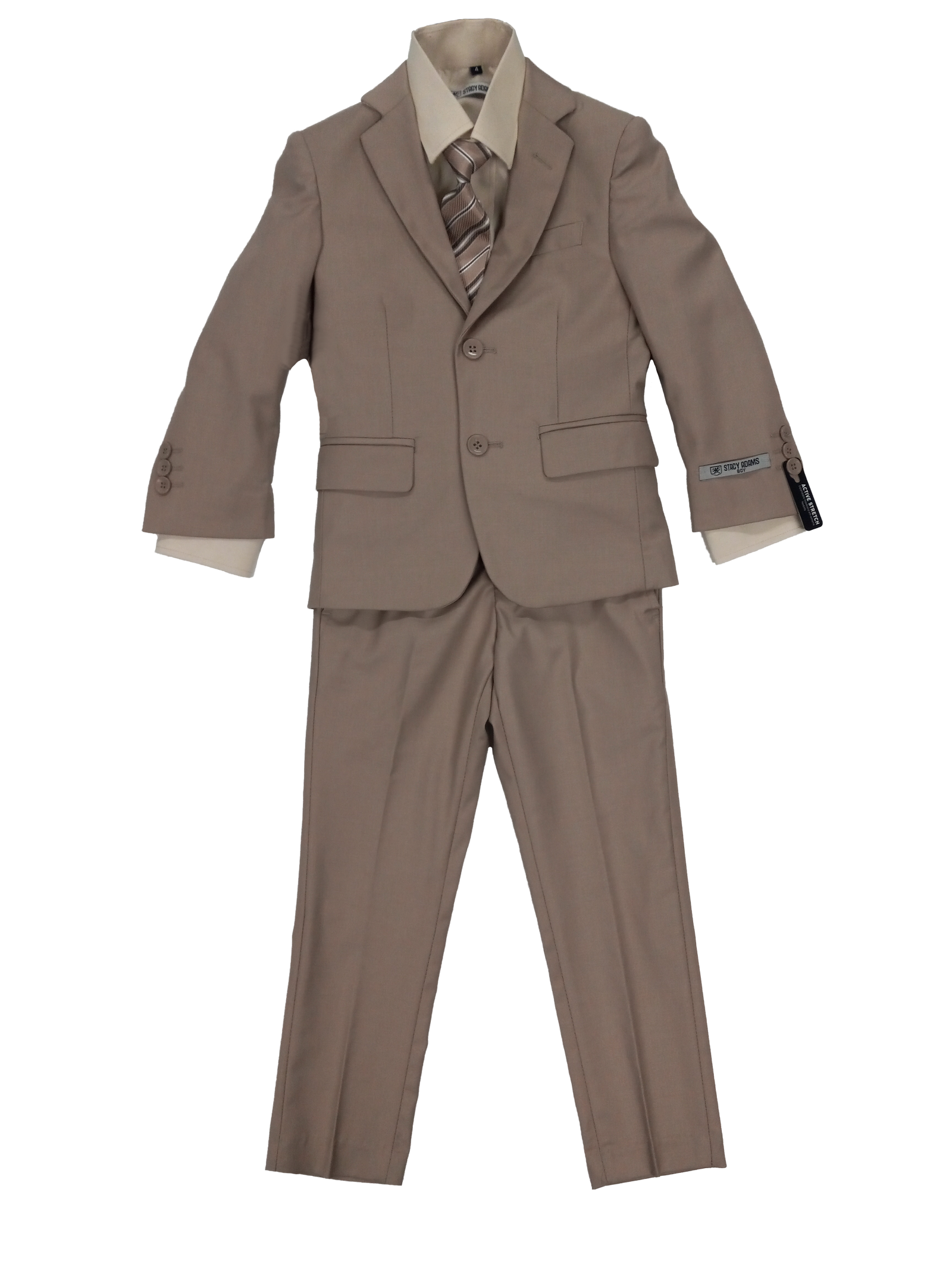 Boys Stacy Adams Medium Tan 5 pc Suits