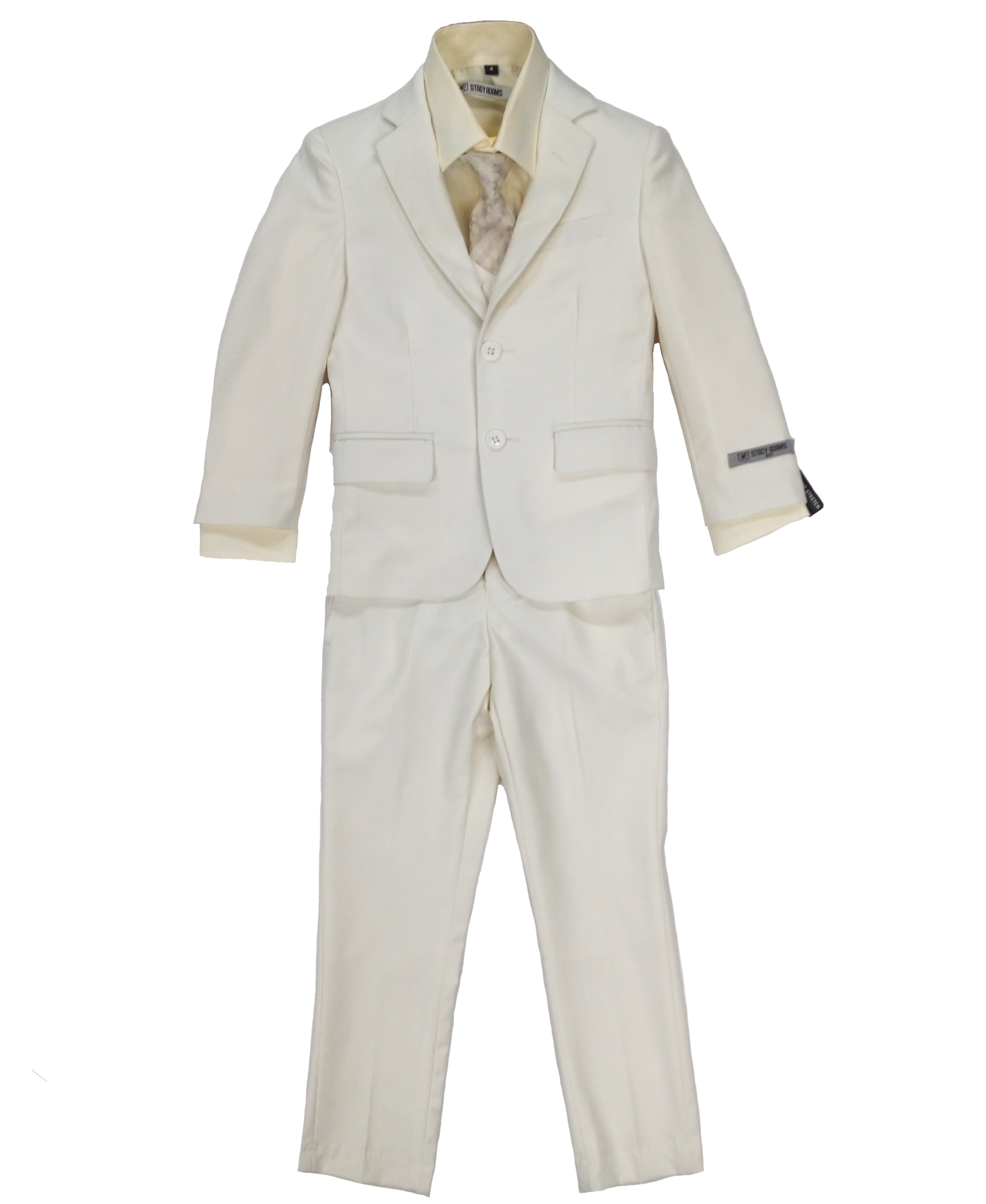 Boys Stacy Adams Ivory 5 pc Suits