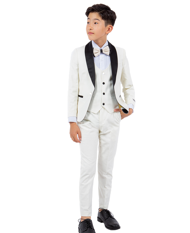 Boys Stacy Adams Ivory 5 pc Tuxedo