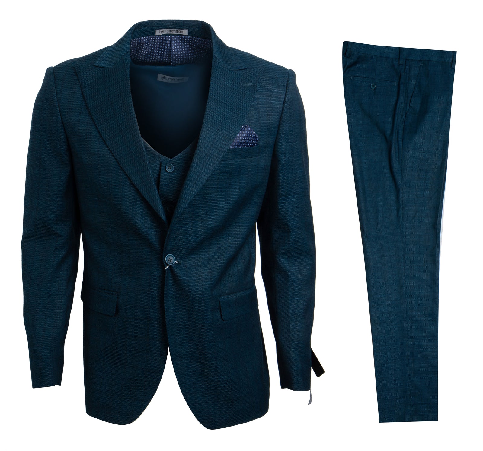 Men's Blue/Green Stacy Adams Suit