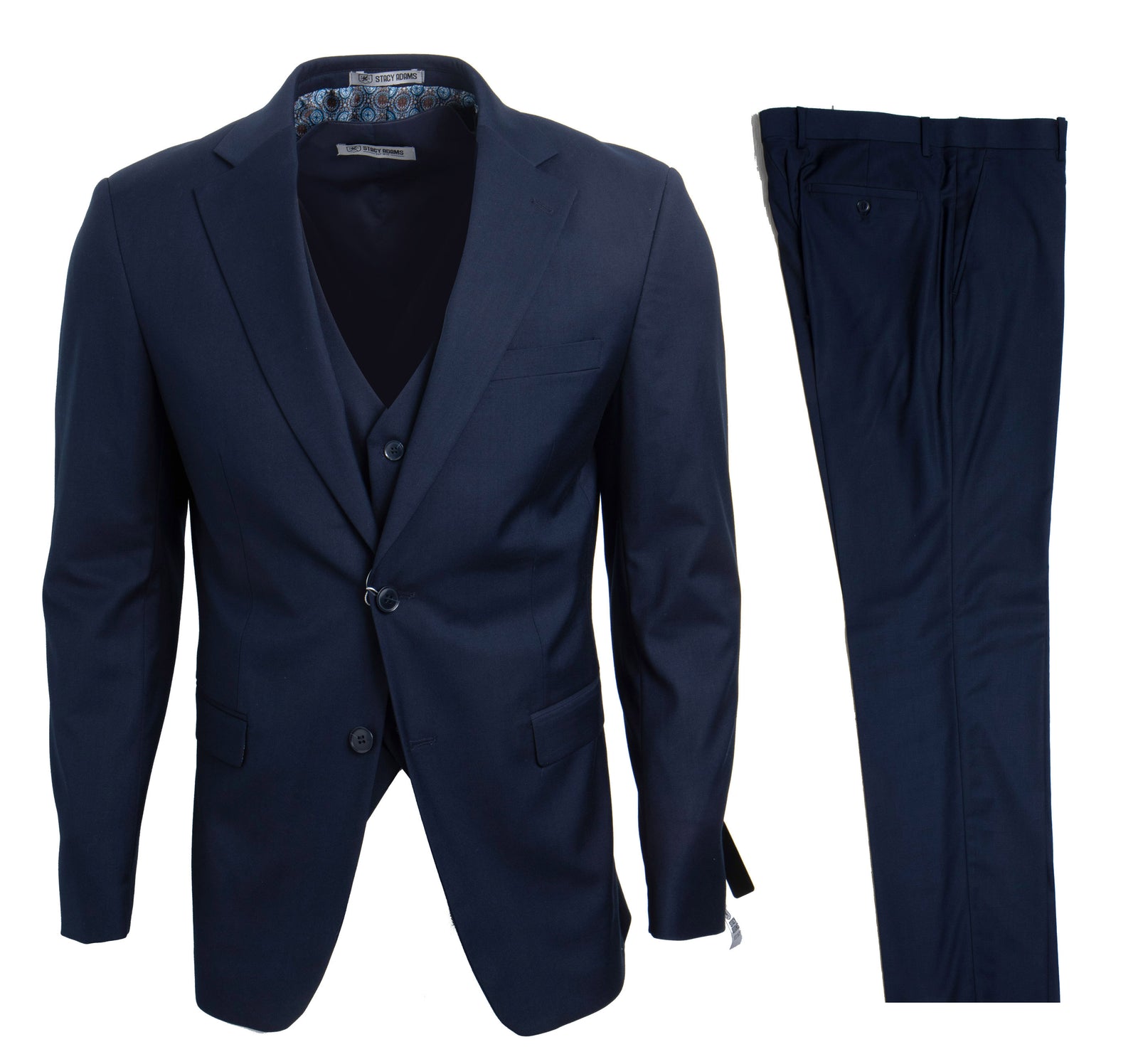 Men's Navy Stacy Adams Suit
