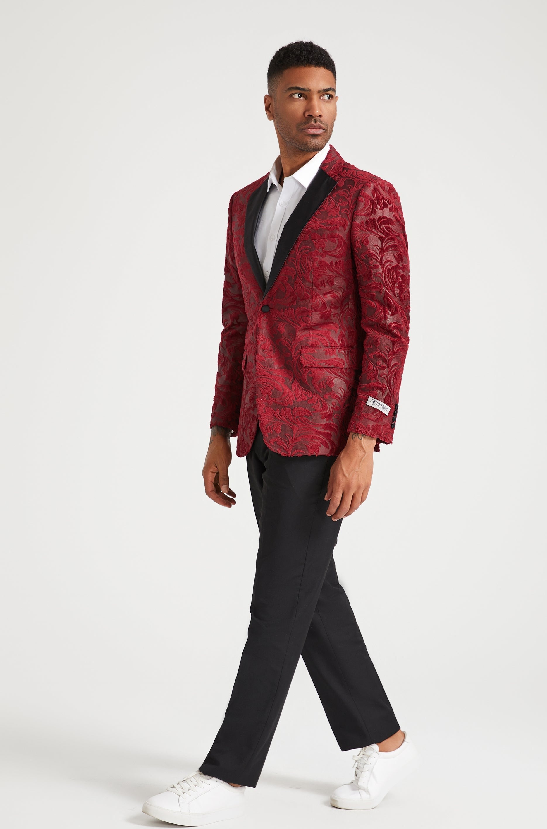 Men's Red Paisley 3 PC Stacy Adams Jacket