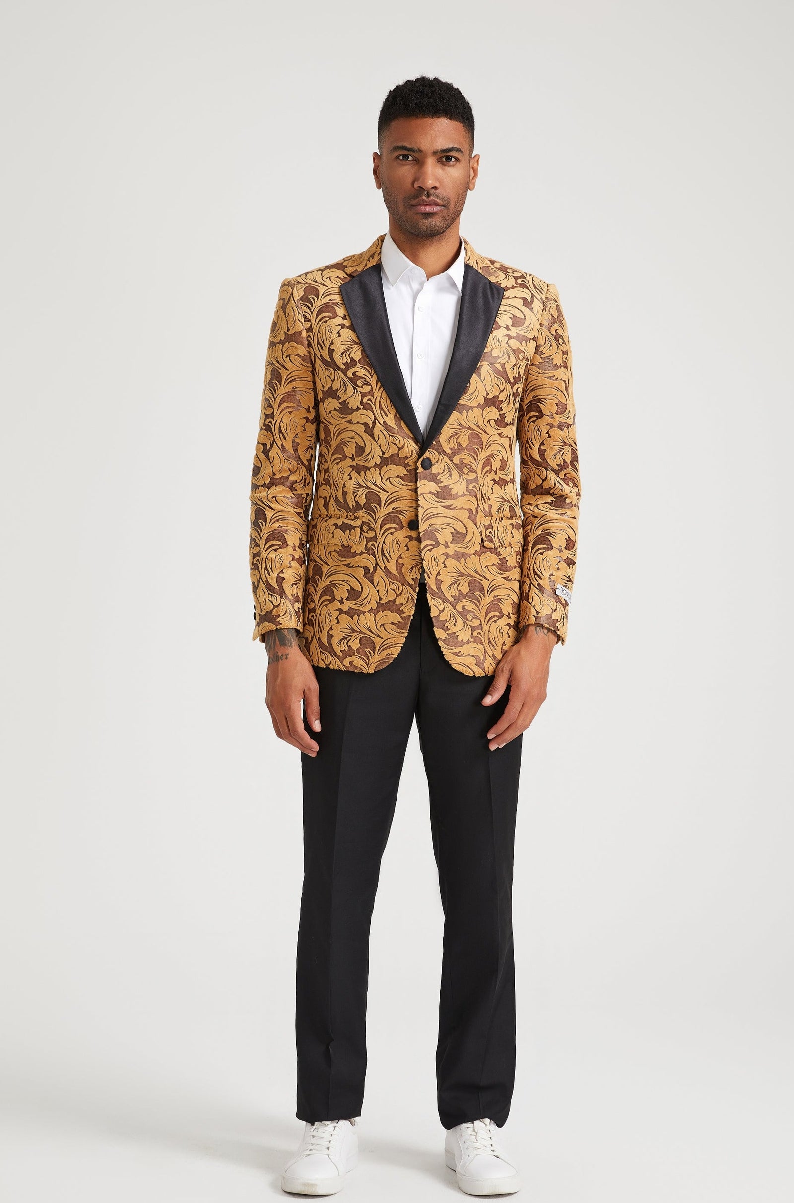 Men's Gold Paisley 3 PC Stacy Adams Jacket
