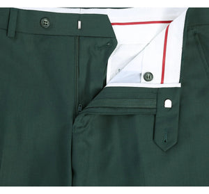 Men's Green 2-Piece Single Breasted Notch Lapel Suit